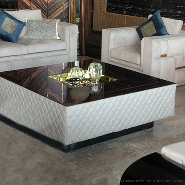 Della Luxury Furniture Nasha Collection Center Table with Veneer top DELL5206