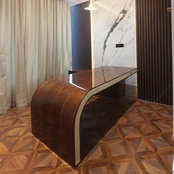 Della office furniture luxury senior management cabin govad collection cabin desk product image