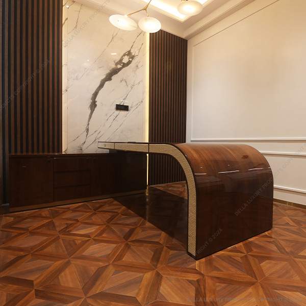 Della office furniture luxury senior management cabin govad collection cabin desk product image