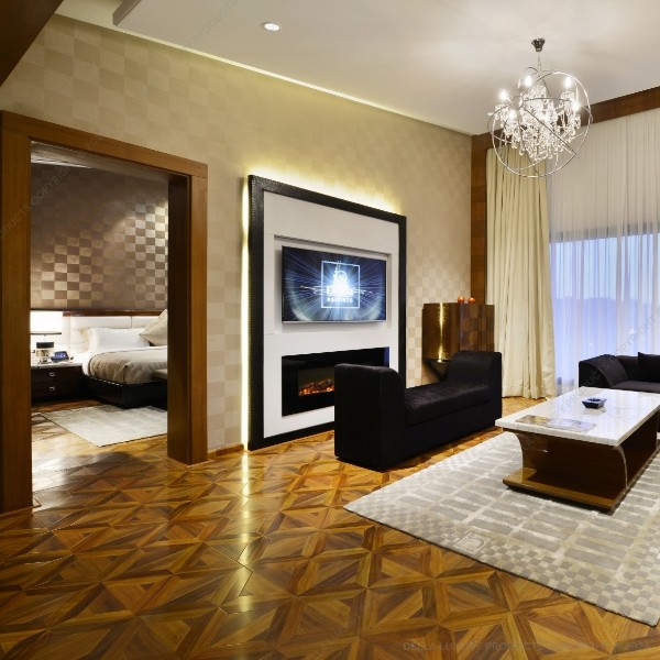 Della Flooring Laminated 12mm Laminated Light Parquet FLOO51