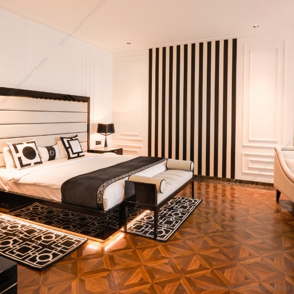 Della Flooring Laminated 12mm Laminated Dark Parquet FLOO56