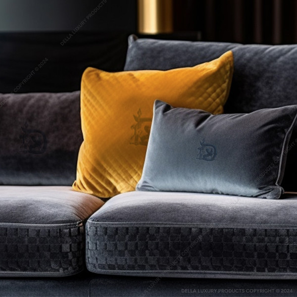 D-Crest Velvet Cushion