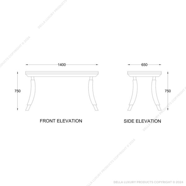 Della Home Furniture Luxury Bedroom Estella collection Study Table Product Image