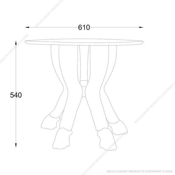 Della Luxury Home Furniture Table Collection Side Table 1 HOME52575