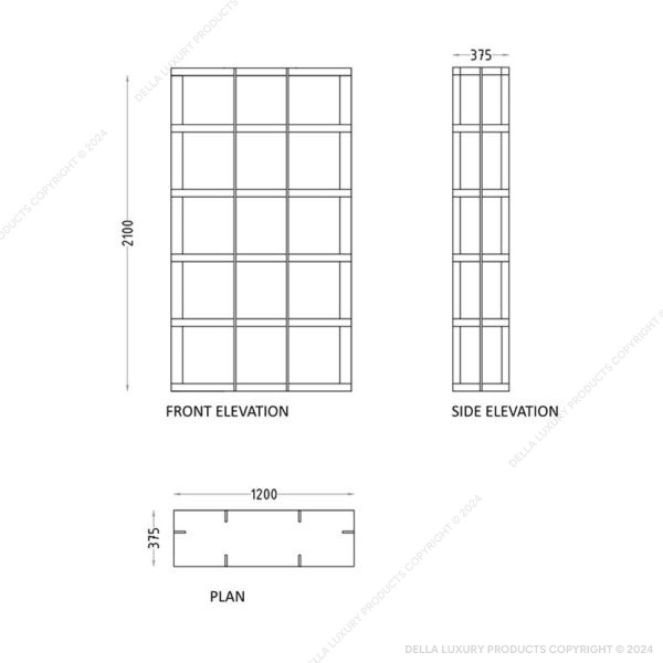 Della Home Furniture Pahlavi Shelving Unit Product Image