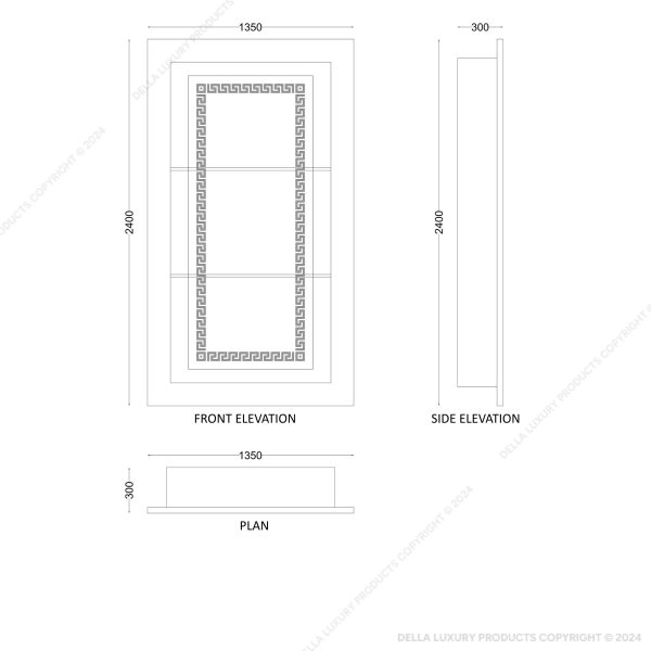 Della Home Furniture Luxury Living Dining & Bar Avan Collection Shelving Unit Product Image