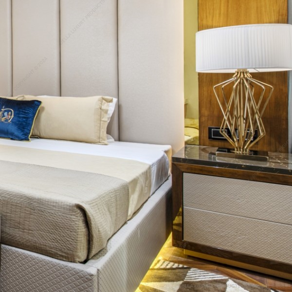 Della Home Furniture Luxury Bedroom Nasha collection Bed Side Table Product Image