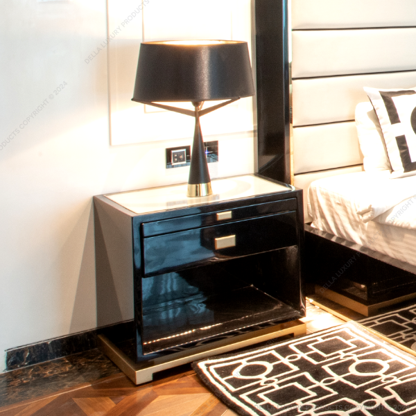 Della luxury home furniture bedroom and wardrobe atra bedside table product image