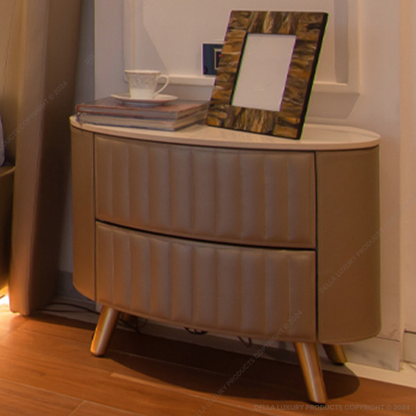 Della Home Furniture Luxury Bedrooms & Wardrobes Vayu Collection Bed Sidetable Product Image