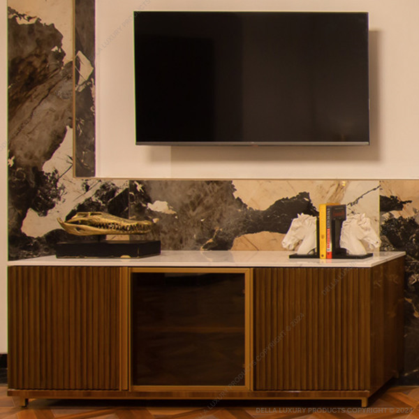 Della Home Furniture Luxury Bedrooms & Wardrobes Vayu Collection T.V. Console Product Image