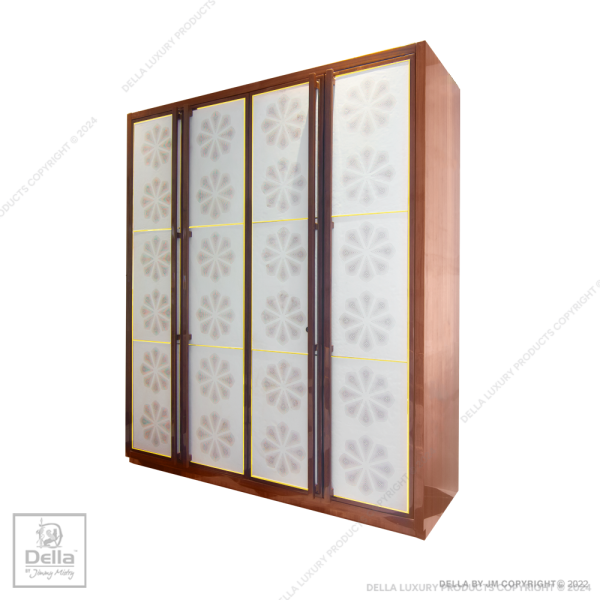 Della Luxury Home Furniture Minonahab Collection Four-Shutter Wardrobe HOME54737