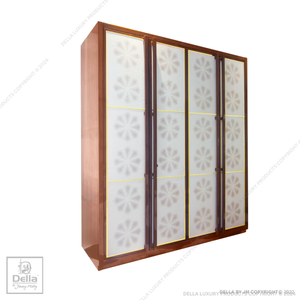 Della Luxury Home Furniture Minonahab Collection Four-Shutter Wardrobe HOME54737