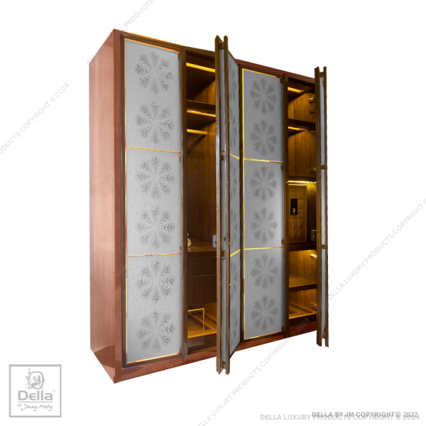 Della Luxury Home Furniture Minonahab Collection Four-Shutter Wardrobe HOME54737