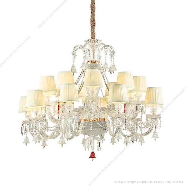 Mozart Two-Level Crystal Glass Chandelier (28 Lights)