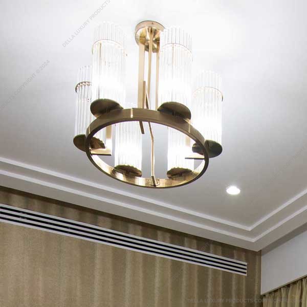 Giovanni Crystal Glass Chandelier (6 Lights)