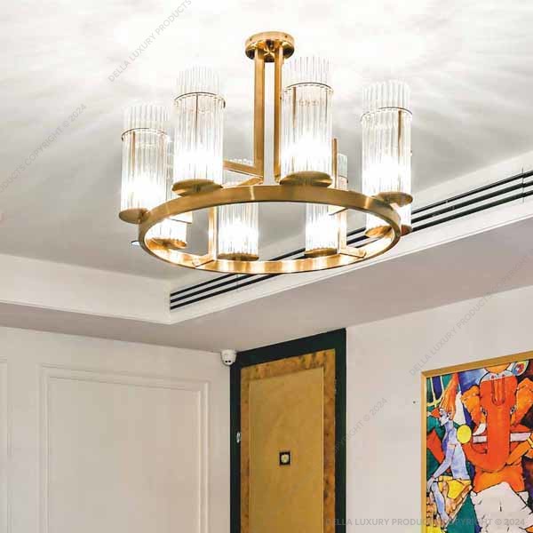 Giovanni Crystal Glass Chandelier (8 Lights)