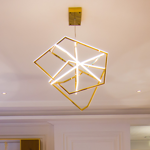 Della Lights Decorative Lights Mansel Collection Mansel Interlocked Rhombus Chandelier LIGH2189