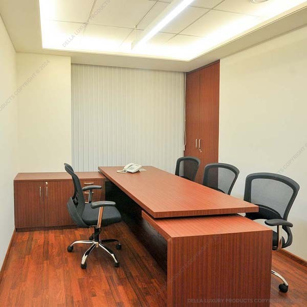 Della office furniture luxury executive management cabin hector collection cabin desk thumbnail product