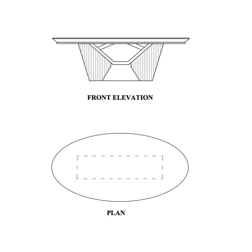 Alborz Oval Conference Table