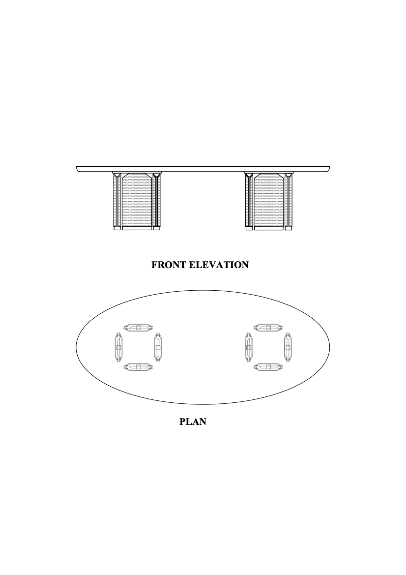 Boran Oval shaped Conference Table