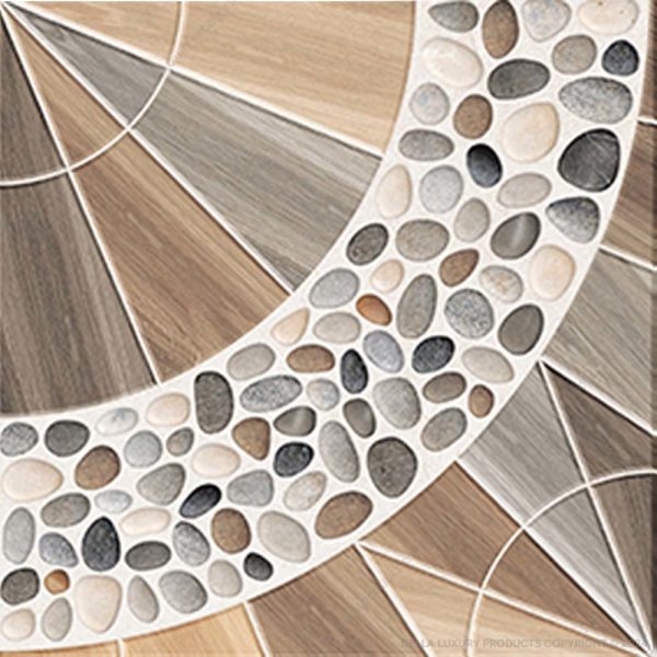 Outdoor Pavement Wood & Pebble