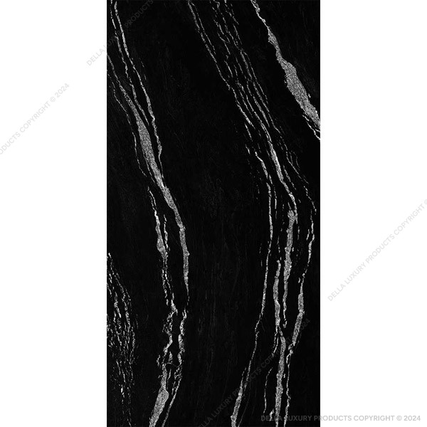 Della Tiles Marble Look Large Format Black Fusion Collection TILE52172