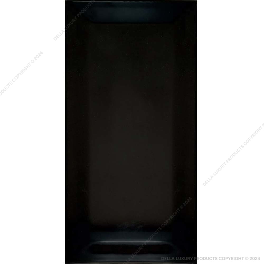 Crown Black Bevelled Tile Della Tiles