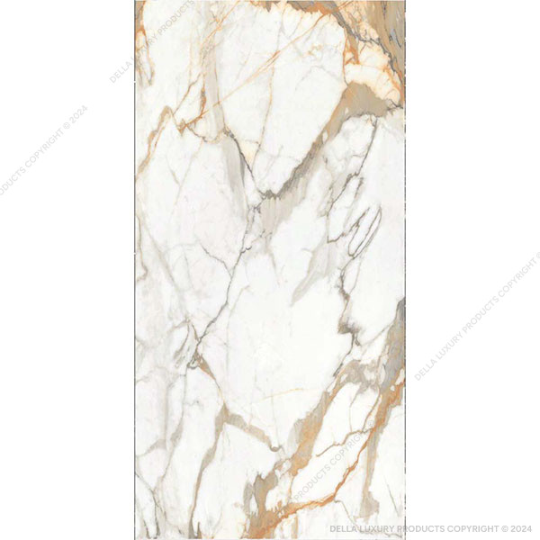Della Tiles Marble Look Large Format Summer White Collection TILE5M2400