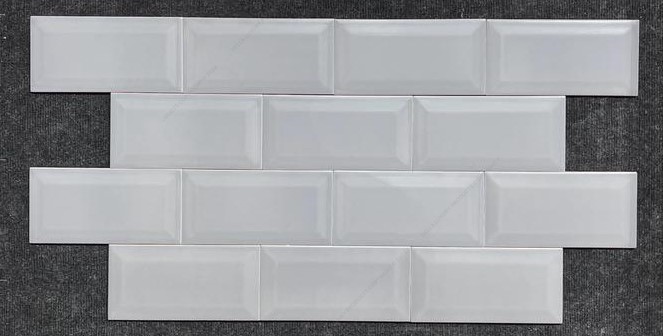 Subway White Ceramic Tiles (Bevelled)