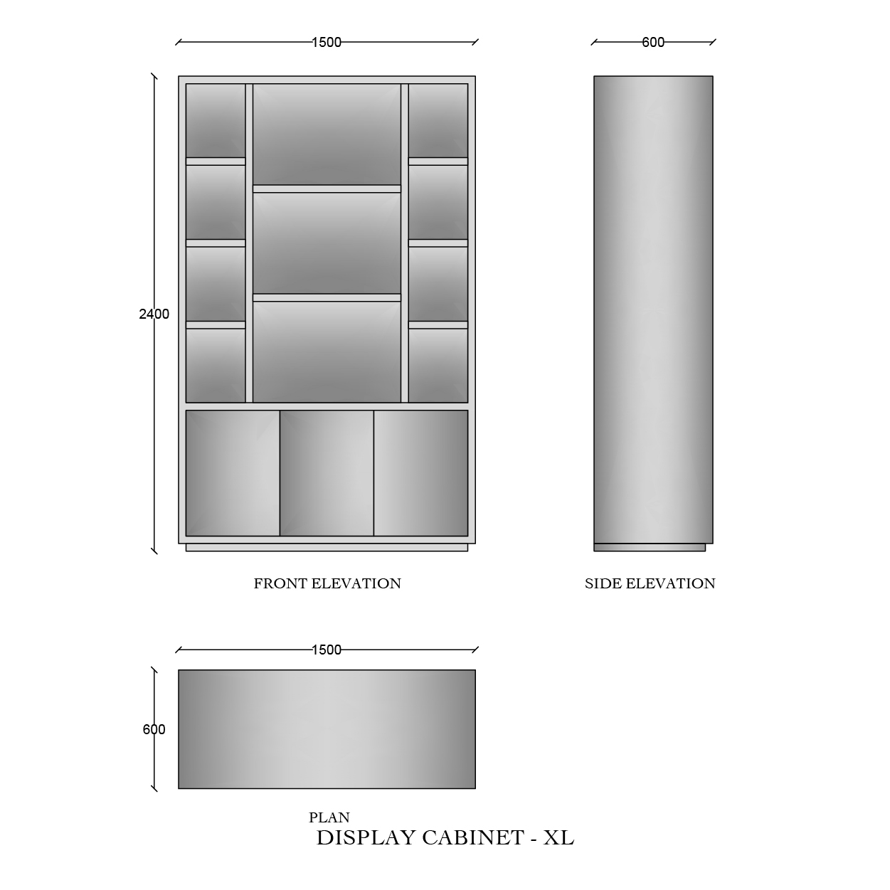 Abeesh Display Cabinet