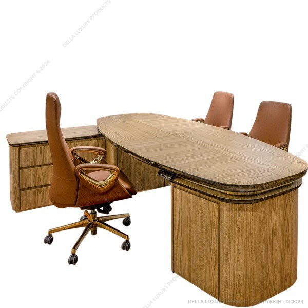 Della office furniture luxury senior management cabin boran collection cabin desk XL