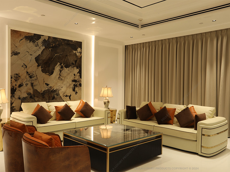 Della luxury home furniture sofa and chair meerab collection sofa product image