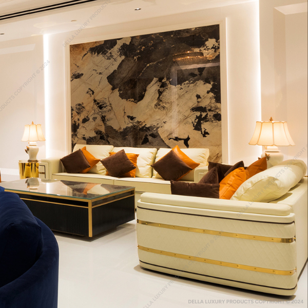 Della luxury home furniture sofa and chair meerab collection sofa product image