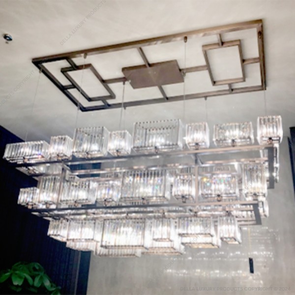 Della Lights Decorative Lights Serenade Collection Serenade Brush Bronze Crystal Chandelier LIGH-WP-524832