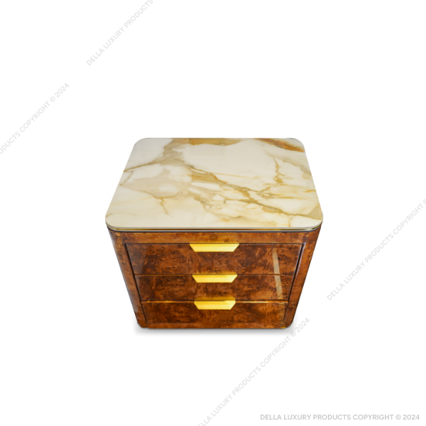 Della Home Furniture Luxury Bedrooms Farzin Collection Bed Sidetable Product Image