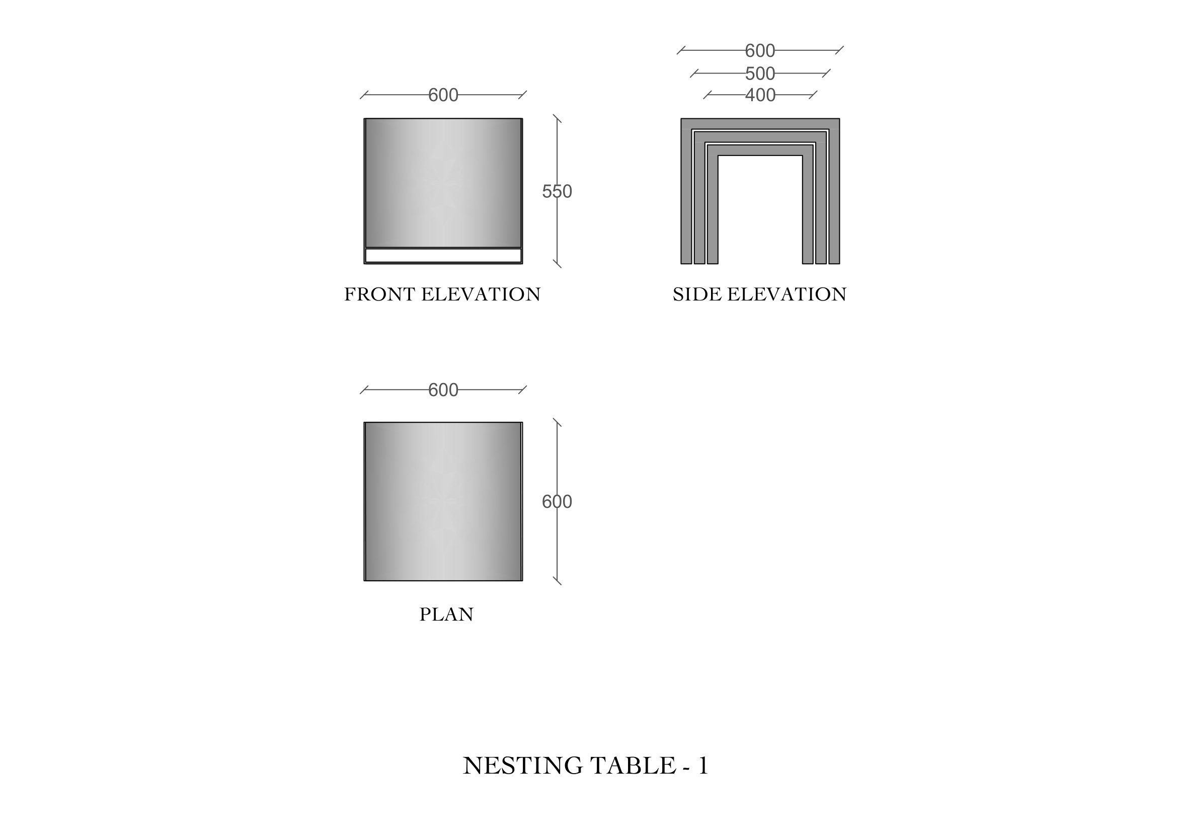 Abeesh Nesting Table