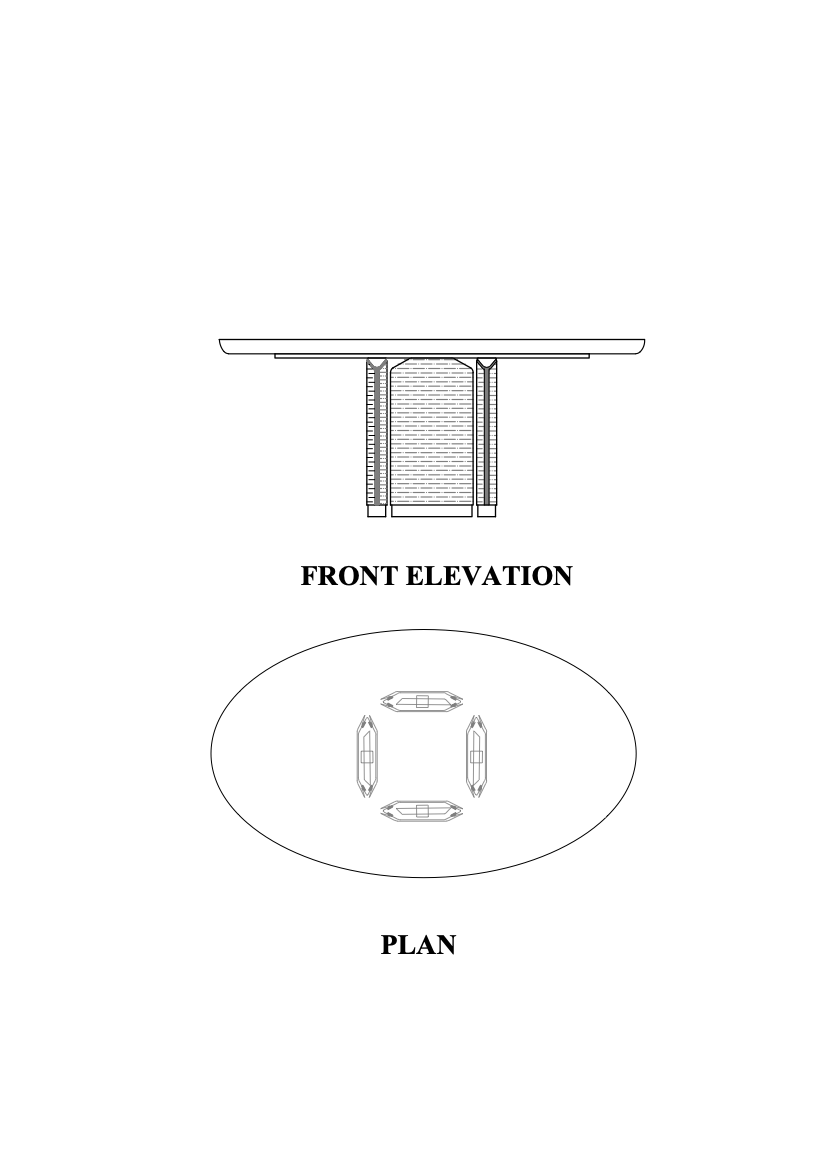Boran Oval Shaped Meeting Table