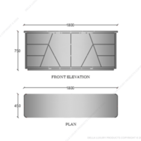  Della office furniture luxury Senior Management Cabin Sam collection Drawing image