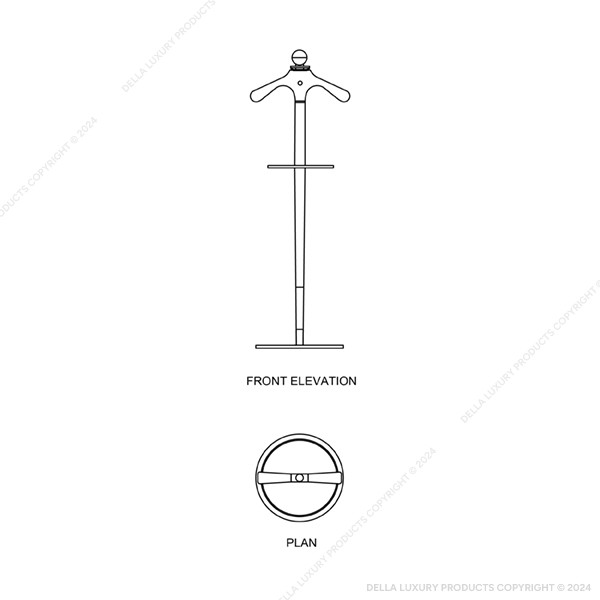 Della office Furniture Luxury senior management cabin desk Sam Collection Coat Hanger