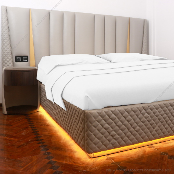 Della Luxury Home Furniture Inaha Collection Bed Sidetable HOME-WP-533916