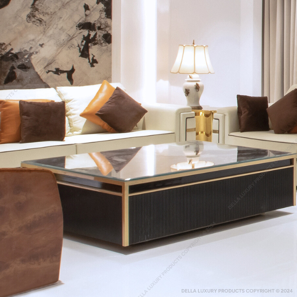 Della Home Furniture Miranda Centre Table HOME54510-With Drawers Product Image