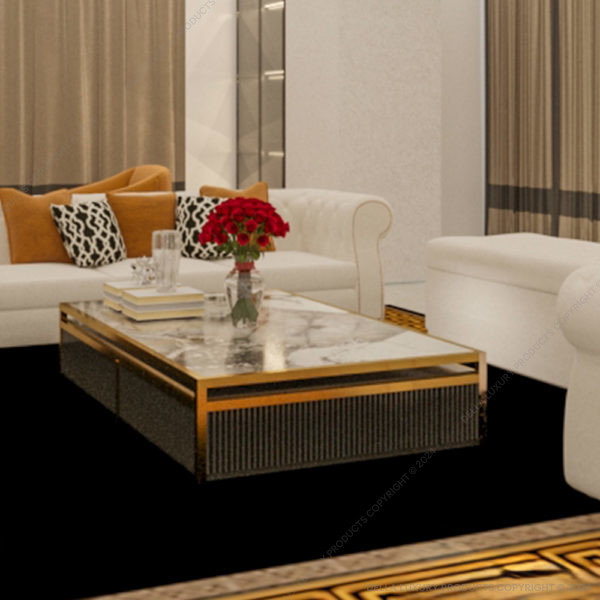 Della Home Furniture Miranda Centre Table HOME54510-With Drawers Product Image