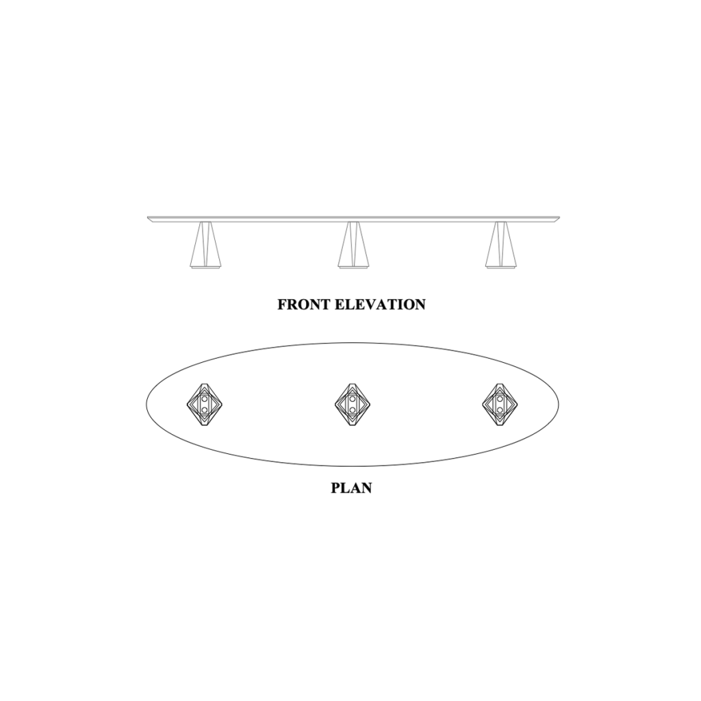 Narsil Oval Shaped Boardroom Table