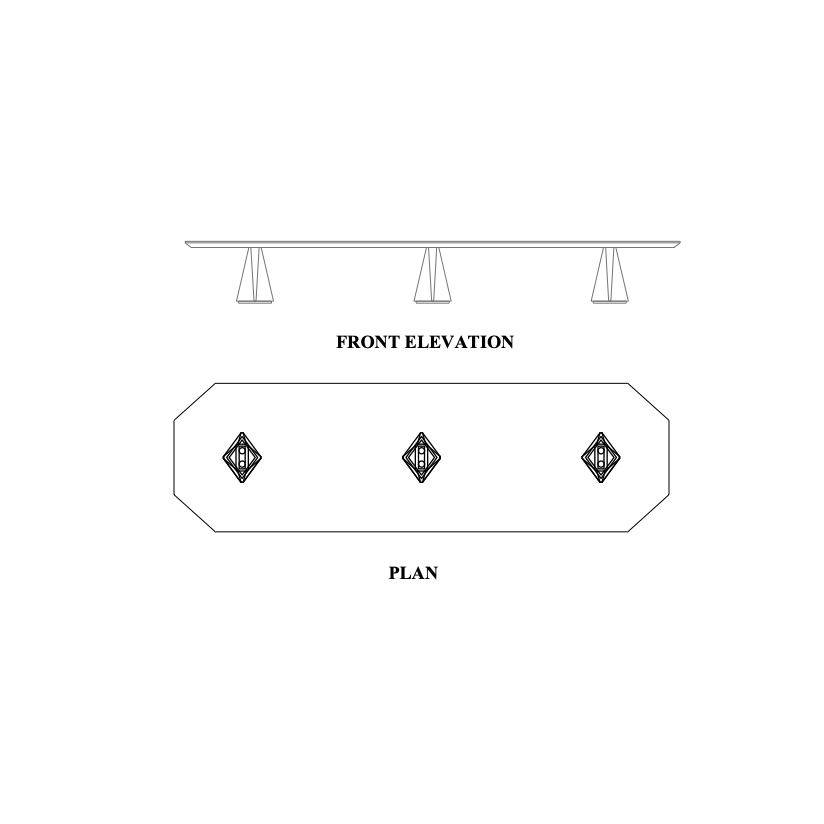 Narsil Polygonal Shaped Boardroom Table