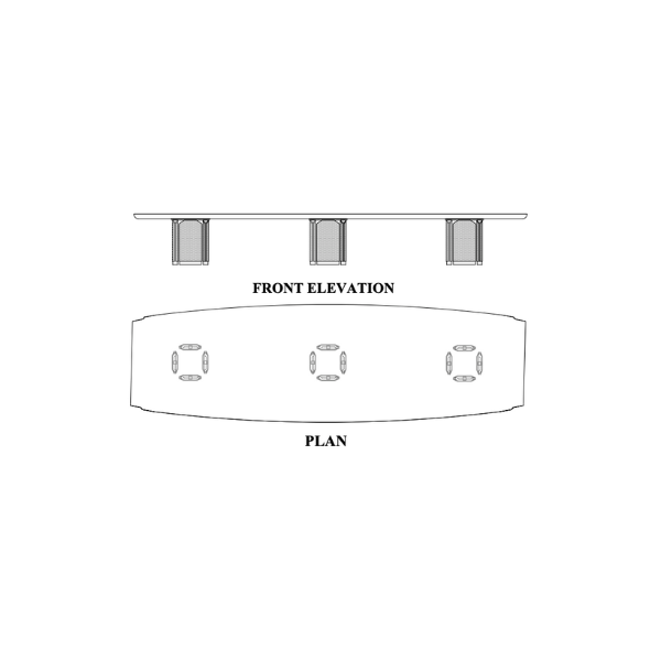 Della Luxury Office Product Boran Barrel Boardroom Table