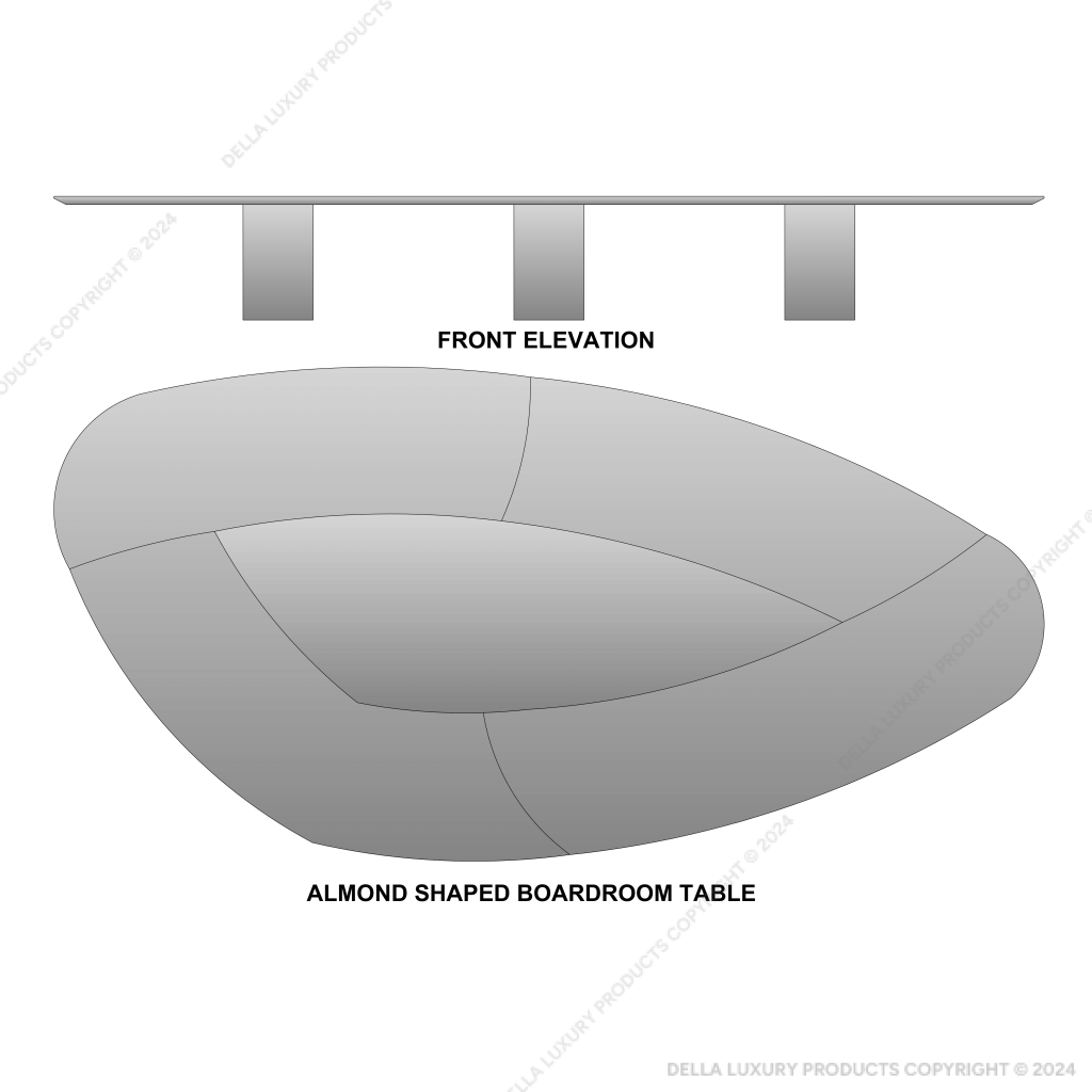 Helen Almond Shaped Boardroom Table