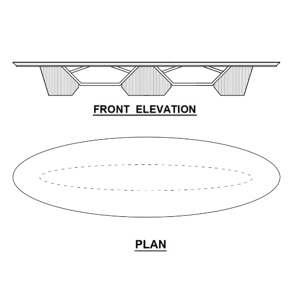Alborz Oval Boardroom Table