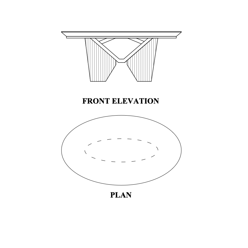 Alborz Oval Meeting table