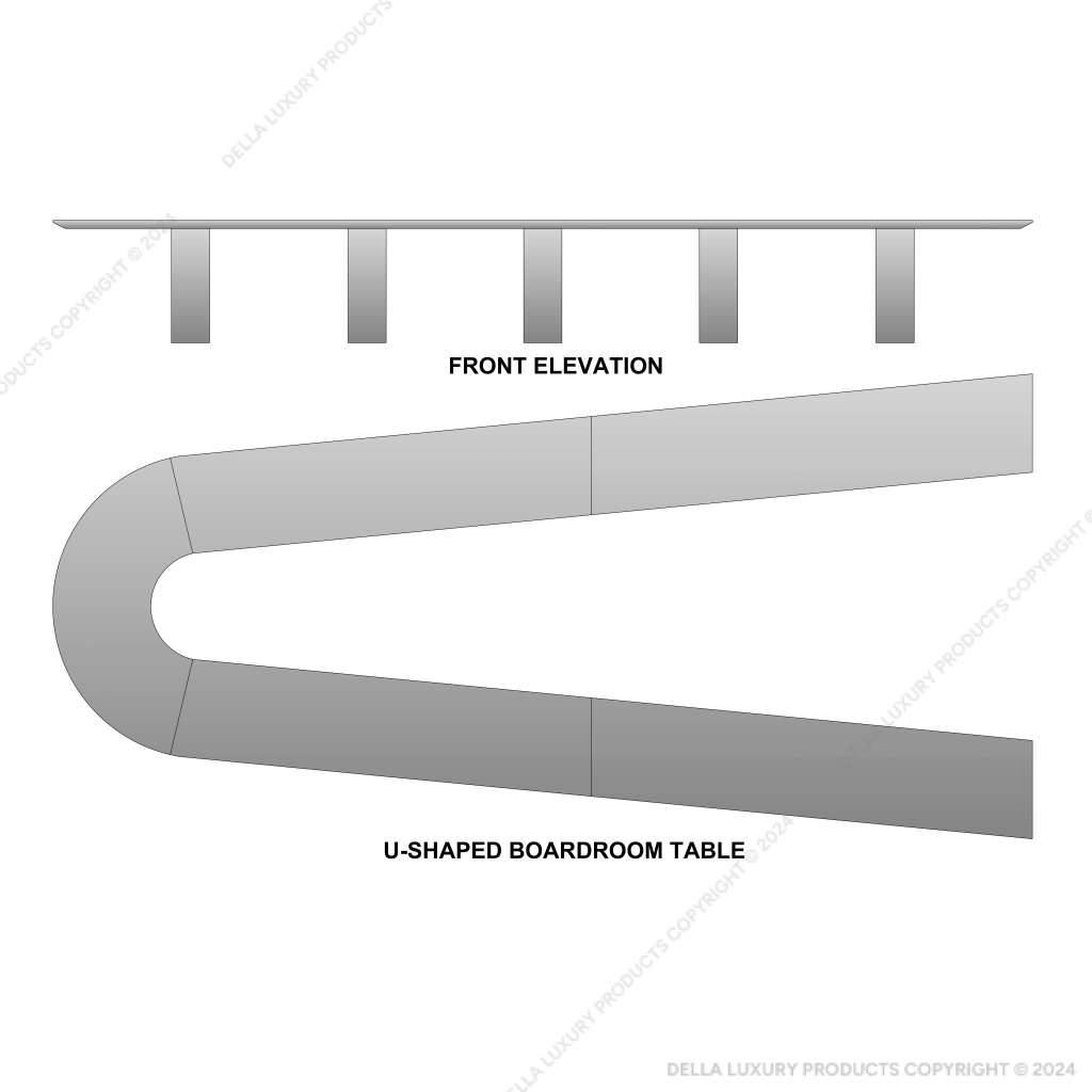 Cinnamus U-shaped Boardroom Table