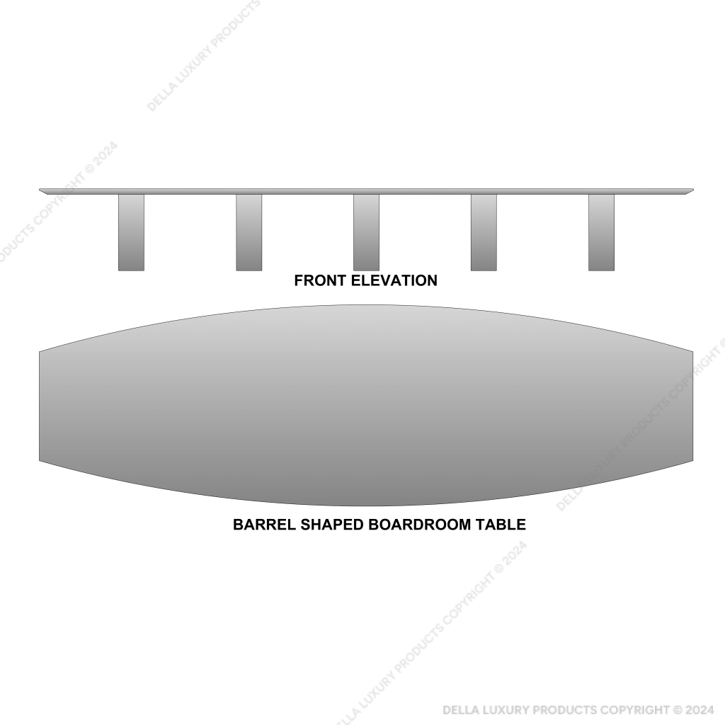 Cinnamus Barrel Shaped Boardroom Table